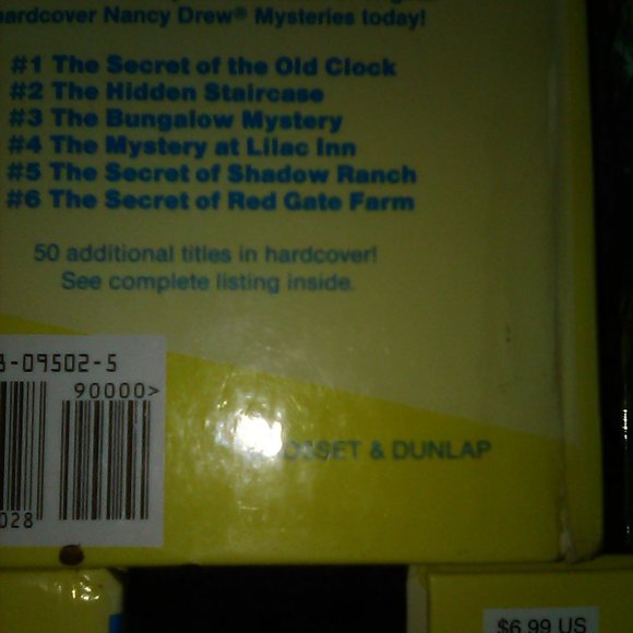 5 Yellow Hard-cover Nancy Drew Detective Series Books Lot. - Picture 3 of 9